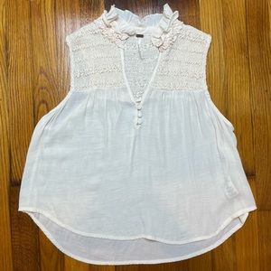 Free people peasant top size XS cottagecore boho romantic flirty ruffle